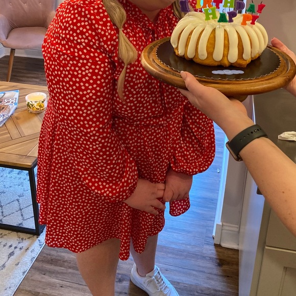 Tie Neck Ditsy Floral Dress Plus Size - Picture 2 of 3